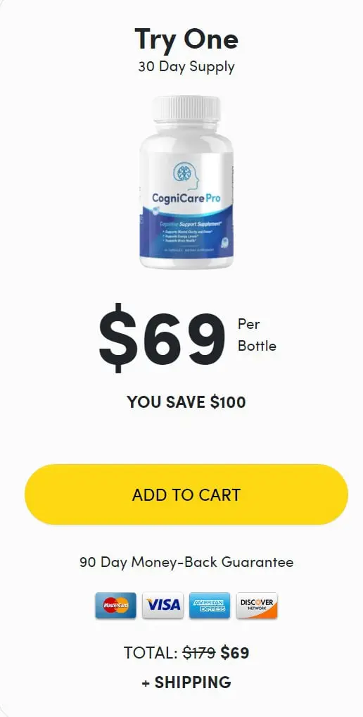 CogniCare Pro 1 bottle price