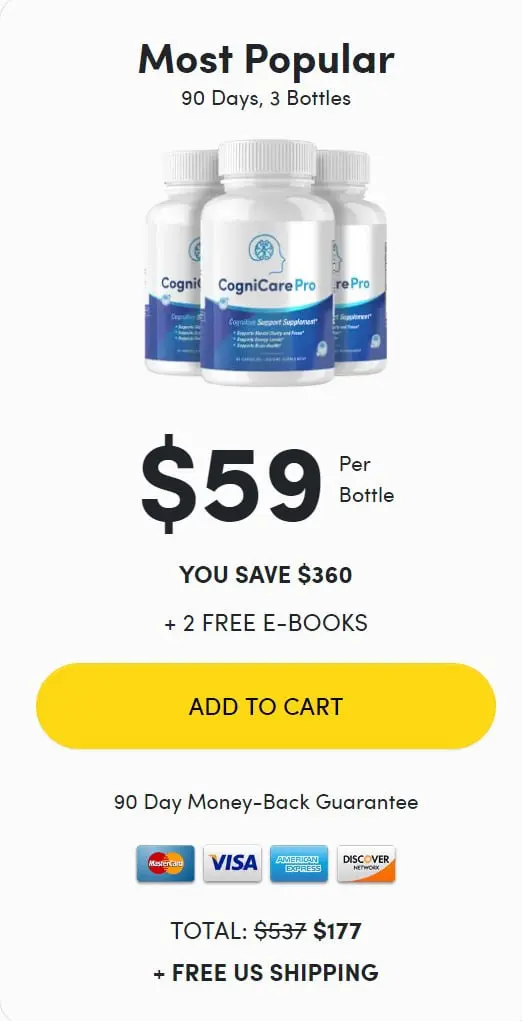 CogniCare Pro 3 bottle price